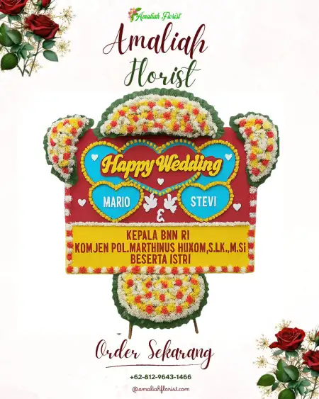 Papan Bunga Pernikahan Batang Gasan